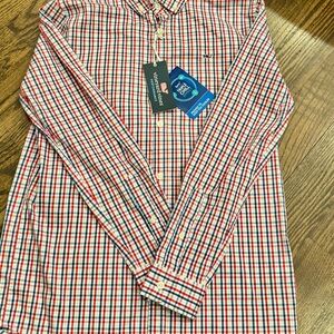 VV NWT Vineyard Vines Red and Blue Checkered Men's Shirt